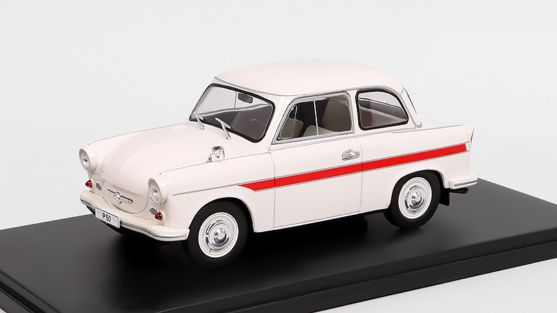 Trabant P50 béžový / červený 1:24 - WhiteBox 