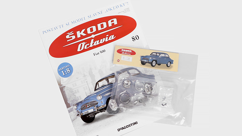 Škoda Octavia 1959 1:8 - časopis #80 se stavebnicí