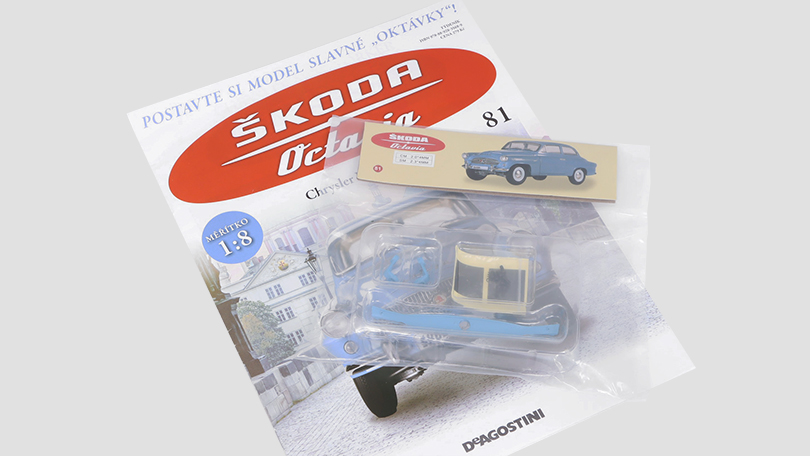 Škoda Octavia 1959 1:8 - časopis #81 se stavebnicí