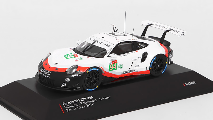 Porsche 911 RSR #94 Le Mans 24h 2018 R.Dumas/T.Bernhard 1:43 - IXO Models