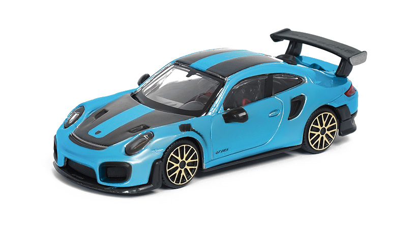 Porsche 911 GT2 RS 2018 modrá - 1:43 - Bburago