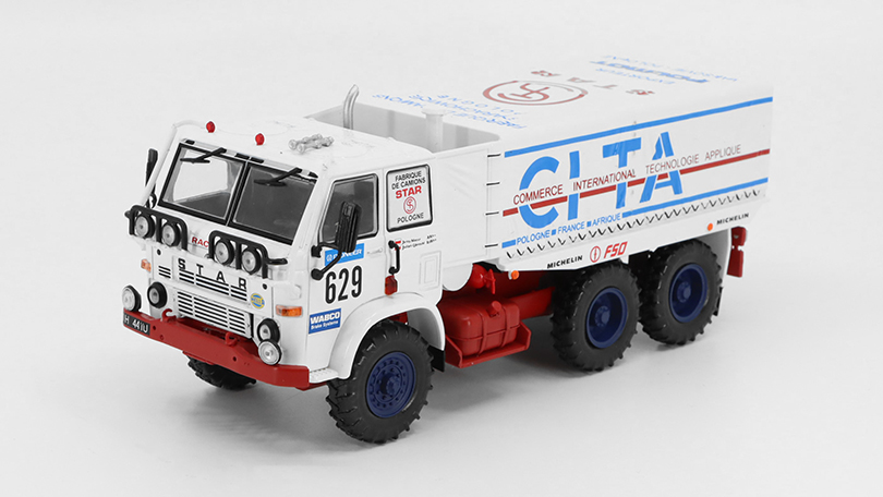 Star 266 Dakar 1:43 - Legendární náklaďáky PRL-u časopis s modelem #67