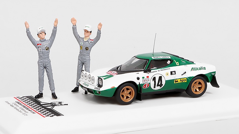 Lancia Stratos HF #14 Rallye Monte Carlo 1975 s figurkami 1:43 - IXO Models