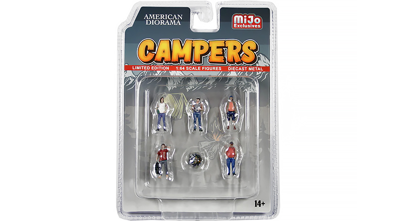 Sada figurek 5ks Campers 1:64 - American Diorama