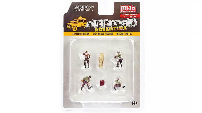 Sada figurek 4ks Offroad Adventure 1:64 - American Diorama