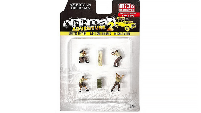 Sada figurek 4ks Offroad Adventure #2 1:64 - American Diorama