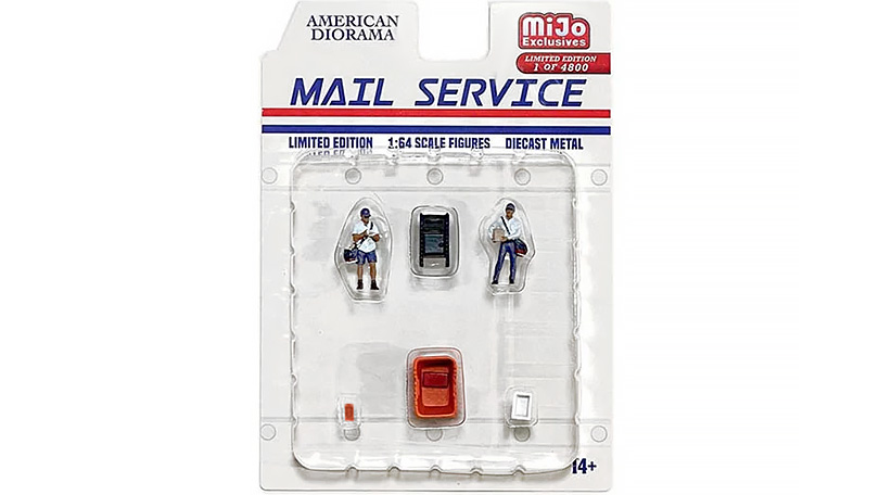 Sada figurek Poštovní Služba 1:64 - Courier Service - American Diorama