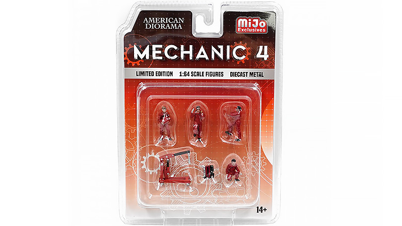 Sada figurek Mechanic #4 1:64 - Mechanic #3 - American Diorama