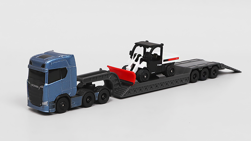 Scania 770 S Highline + Bobcat Toolcat sněhový pluh 1:64 - Maisto