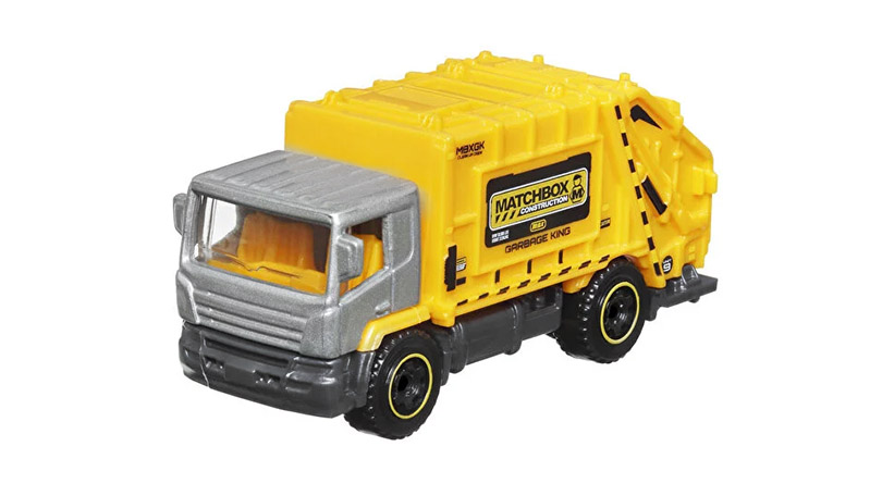 Garbage King Popelářský vůz žlutý 1:64 - MATCHBOX