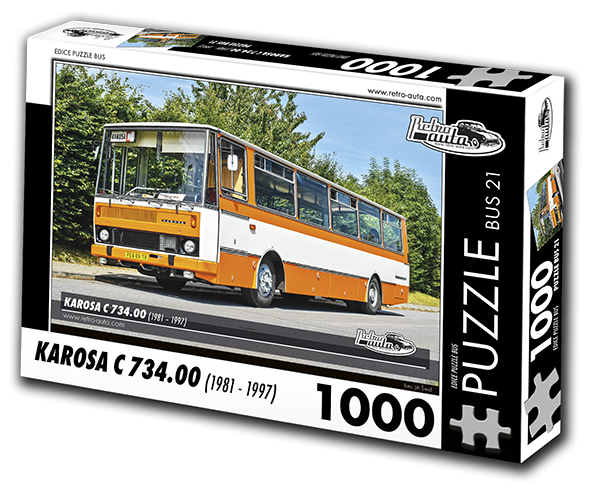 Puzzle bus č. 21 - Karosa C 734.00 (1981 - 1997) - 1000 dílků