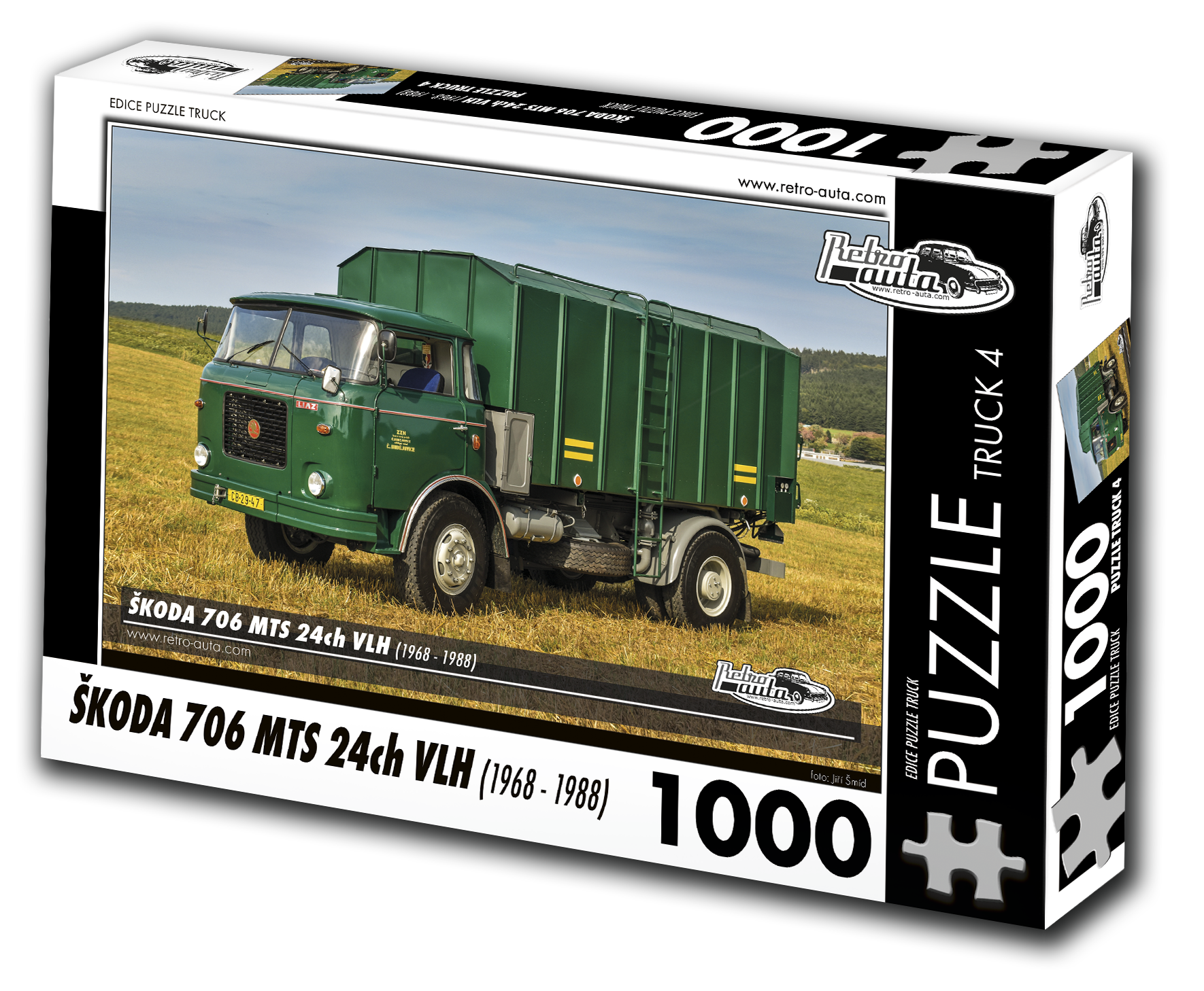 Puzzle Truck č. 4 - Škoda 706 MTS 24ch VLH 1968-1988 - 1000 dílků