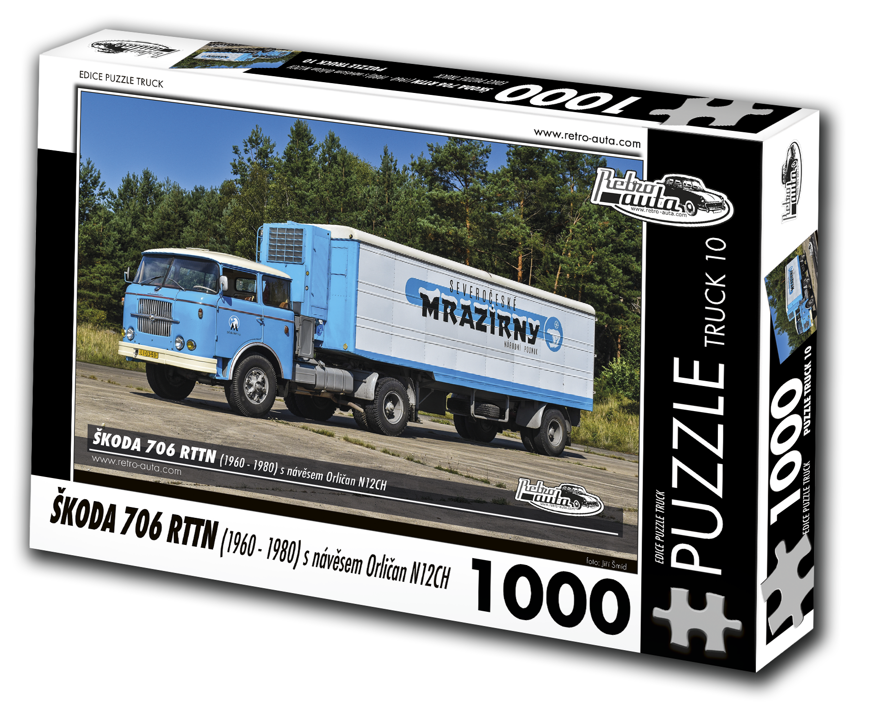 Puzzle Truck č. 10 - Škoda 706 RTTN 1960-80 s návěsem Orličan N12CH - 1000 dílků