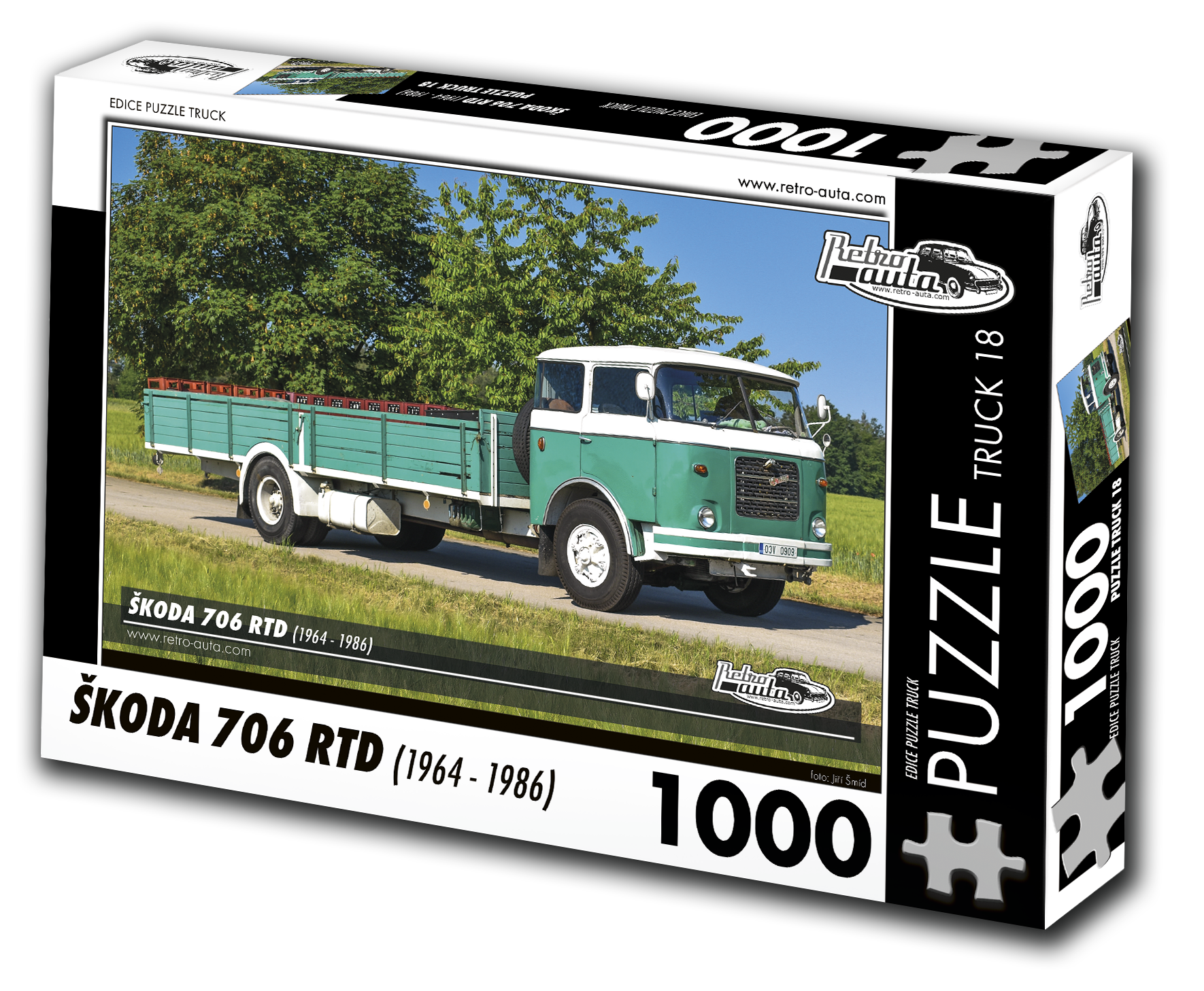 Puzzle Truck č. 18 - Škoda 706 RTD 1964-1986 - 1000 dílků