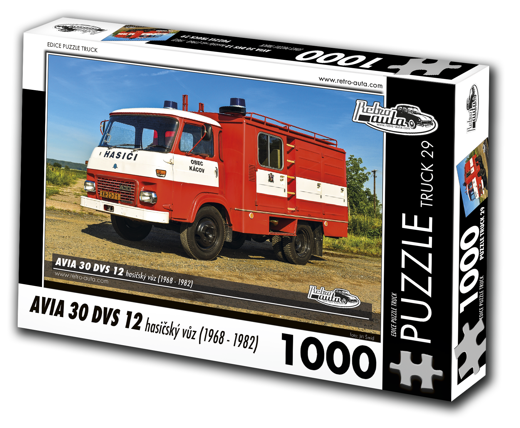 Puzzle Truck č. 29 - AVIA 30 DVS 12 hasičský vůz 1968-1982 - 1000 dílků