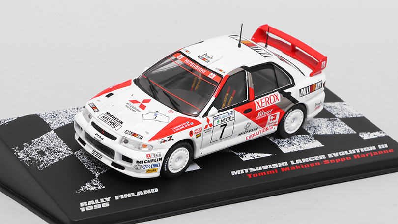 Mitsubishi Lancer Evo III #7 Rally Finland 1:43 DeAgostini časopis s modelem #44