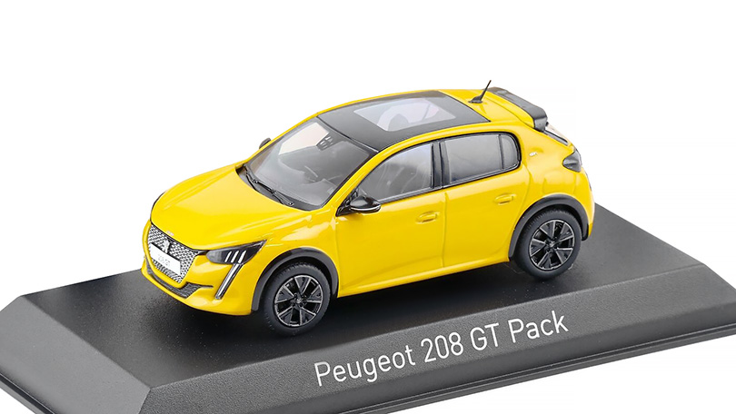 Peugeot 208 GT Pack 2022 žlutá 1:43 - Norev