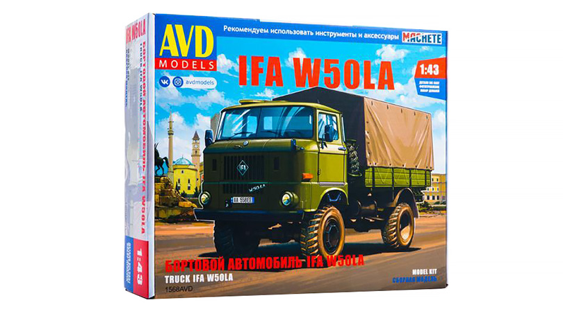 IFA W50LA s plachtou - Model KIT 1:43 - AVD