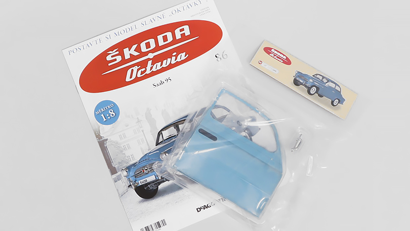 Škoda Octavia 1959 1:8 - časopis #86 se stavebnicí