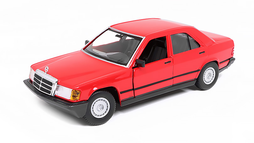 Mercedes-Benz 190 E 2.6 1984 červený 1:24 - Bburago