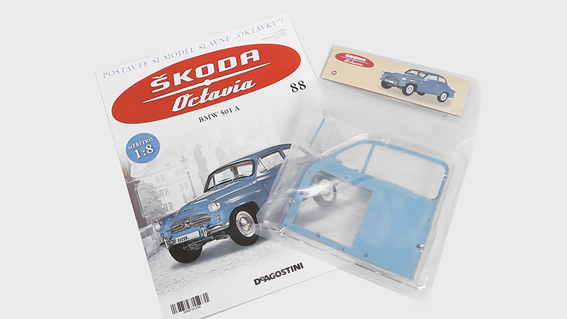 Škoda Octavia 1959 1:8 - časopis #88 se stavebnicí