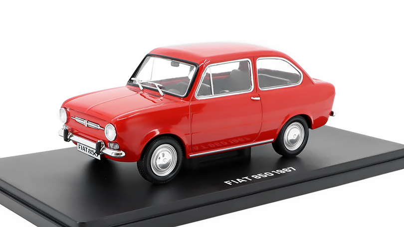 Fiat 850 1967 1:24 - časopis Nezapomenutelné auta #58 s modelem