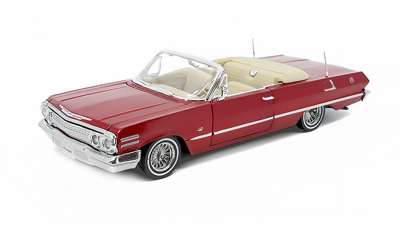 Chevrolet Impala 1963 červená 1:24 - Welly