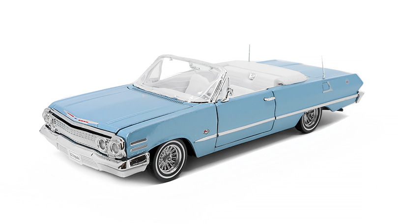 Chevrolet Impala 1963 modrá 1:24 - Welly