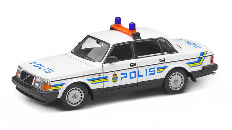 Volvo 240 GL 1986 Polis - Policie Švédsko 1:24 - Welly