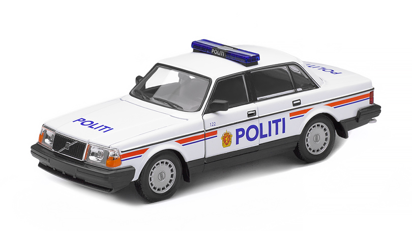 Volvo 240 GL 1986 Politi - Policie Norsko 1:24 - Welly