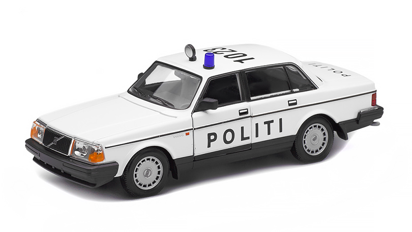 Volvo 240 GL 1986 Politi - Policie Dánsko 1:24 - Welly