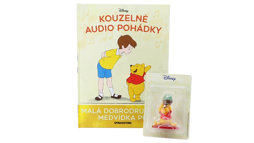 Malá dobrodružství medvídka Pú - kniha s figurkou Kouzelné Audio Pohádky Disney