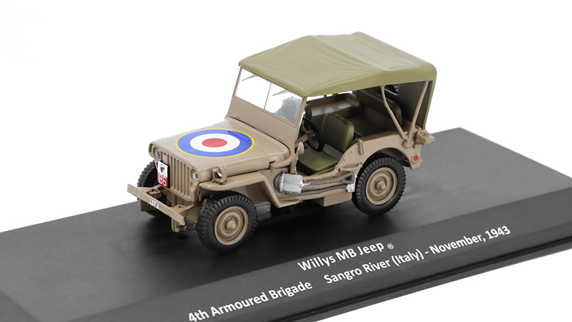 Jeep Willys MB 1943 1:43 - časopis Samochody Wojskowe s modelem #59