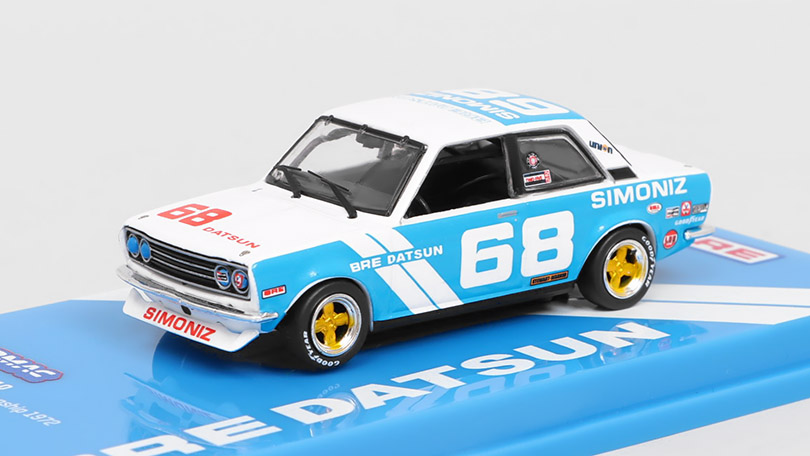 Datsun 510 #68 Trans-Am 2.5 Championship 1972 BRE 1:64 - TARMAC Models