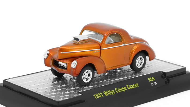 Willys Coupe Gasser 1941 oranžová 1:64 - M2 Machines