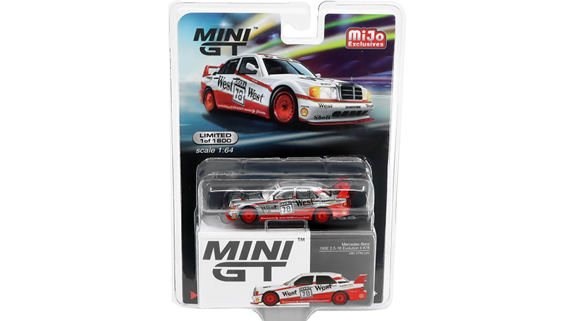 Mercedes-Benz 190E Evolution II #78 1991 DTM Lohr šedá 1:64 - MiniGT