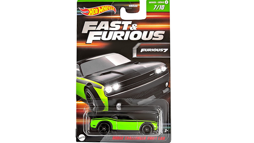 Dodge Challenger Drift Car Fast & Furious 7 1:64 - Hot Wheels