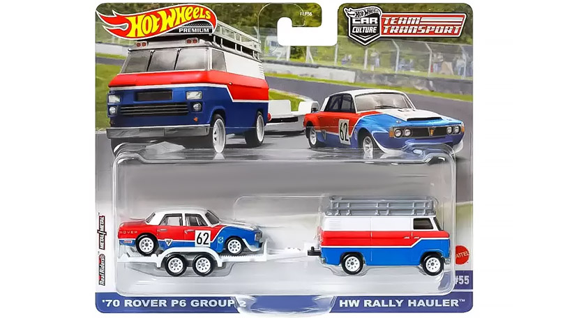 Rover P6 Group 2 #62 1970 + HW Rally Hauler sada 1:64 - Hot Wheels