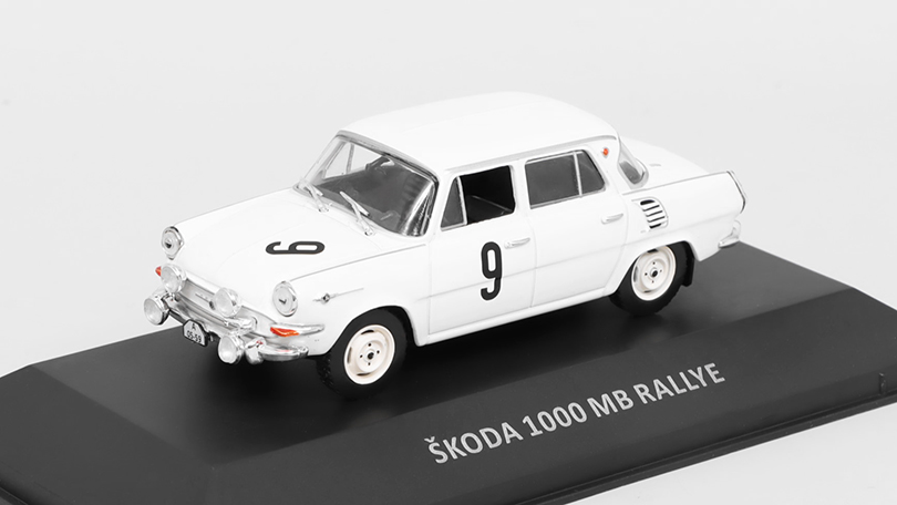 Škoda 1000 MB Rallye 1964 1:43 Kaleidoskop slavných vozů časopis s modelem #78