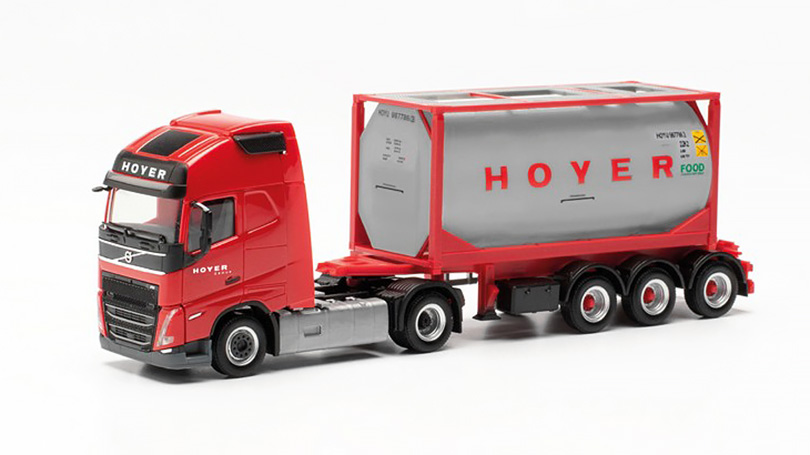 Volvo FH GL 2020 Kontejnerový návěs Hoyer 1:87 - Herpa