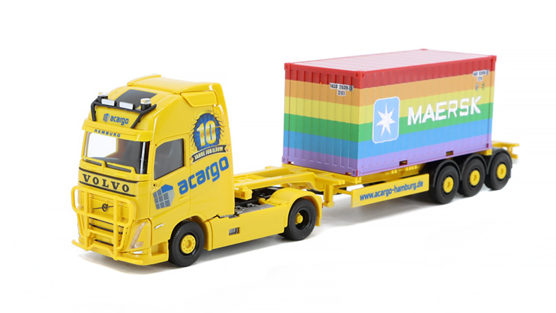 Volvo FH GL 2020 Acargo Kontejnerový návěs 20ft Maersk 1:87 - Herpa