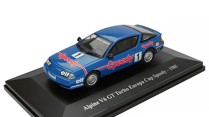 Alpine V6 GT Turbo #1 Europa Cup Speedy 1985 1:43 - Eligor časopis s modelem