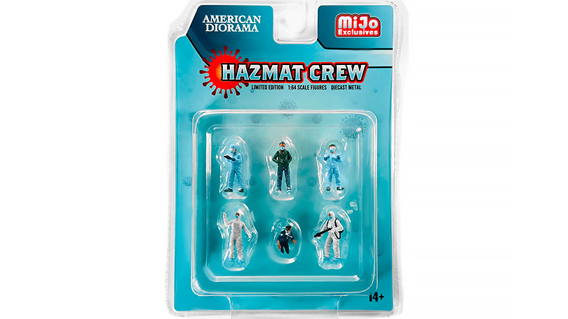 Sada figurek 6ks Hazmat Crew 1:64 - American Diorama