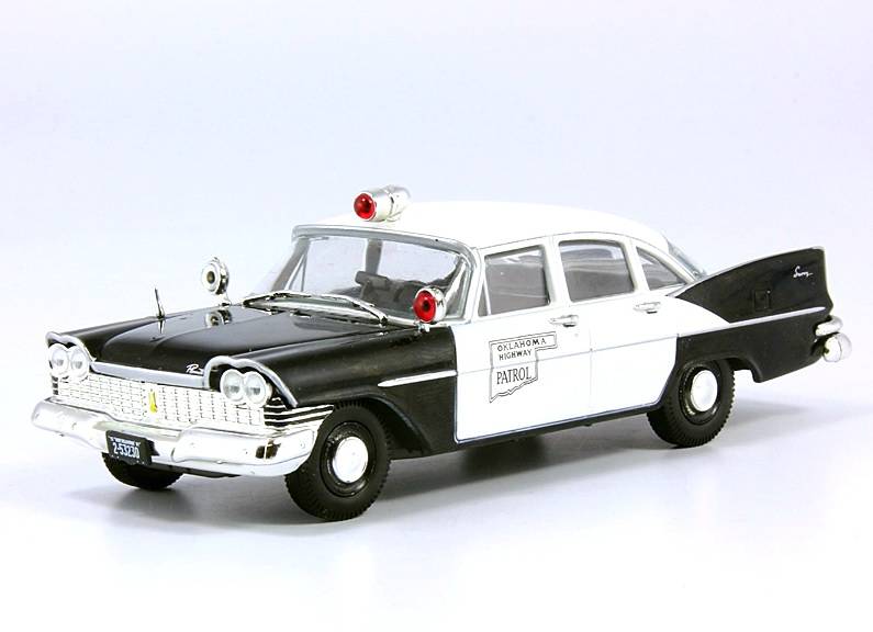 Plymouth Savoy Oklahoma Patrol 1:43 - Policejní  auta časopis s modelem #21