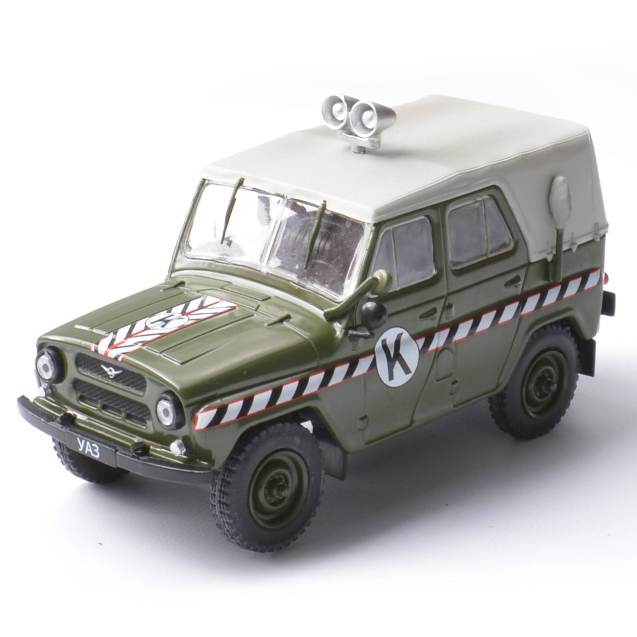 UAZ-469 Komendatura - 1:43 DeAgostini AUTO ve službě časopis s modelem #57