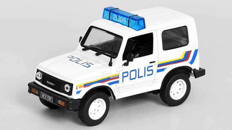 Suzuki Samurai 1:43 - Policejní  auta světa - časopis s modelem #33