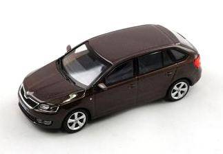 Škoda Rapid Spaceback hnědá 1:43 - Abrex