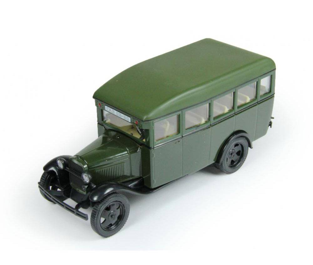 GAZ 03-30 vojenský autobus 1:43 - Naš Autoprom časopis s modelem