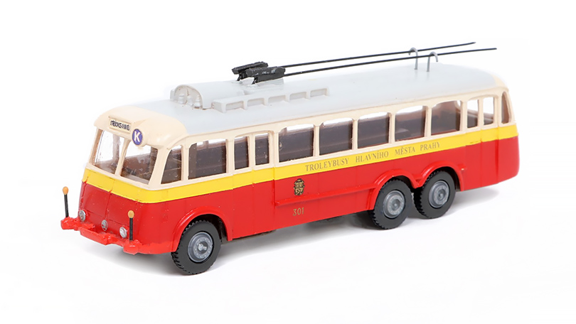 Škoda 1 Tr trolejbus 1:87 - Ručně vyrobený model