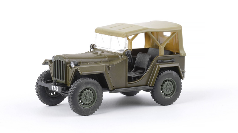 GAZ-67B 1:43 - Kultovní auta SSSR časopis s modelem #30